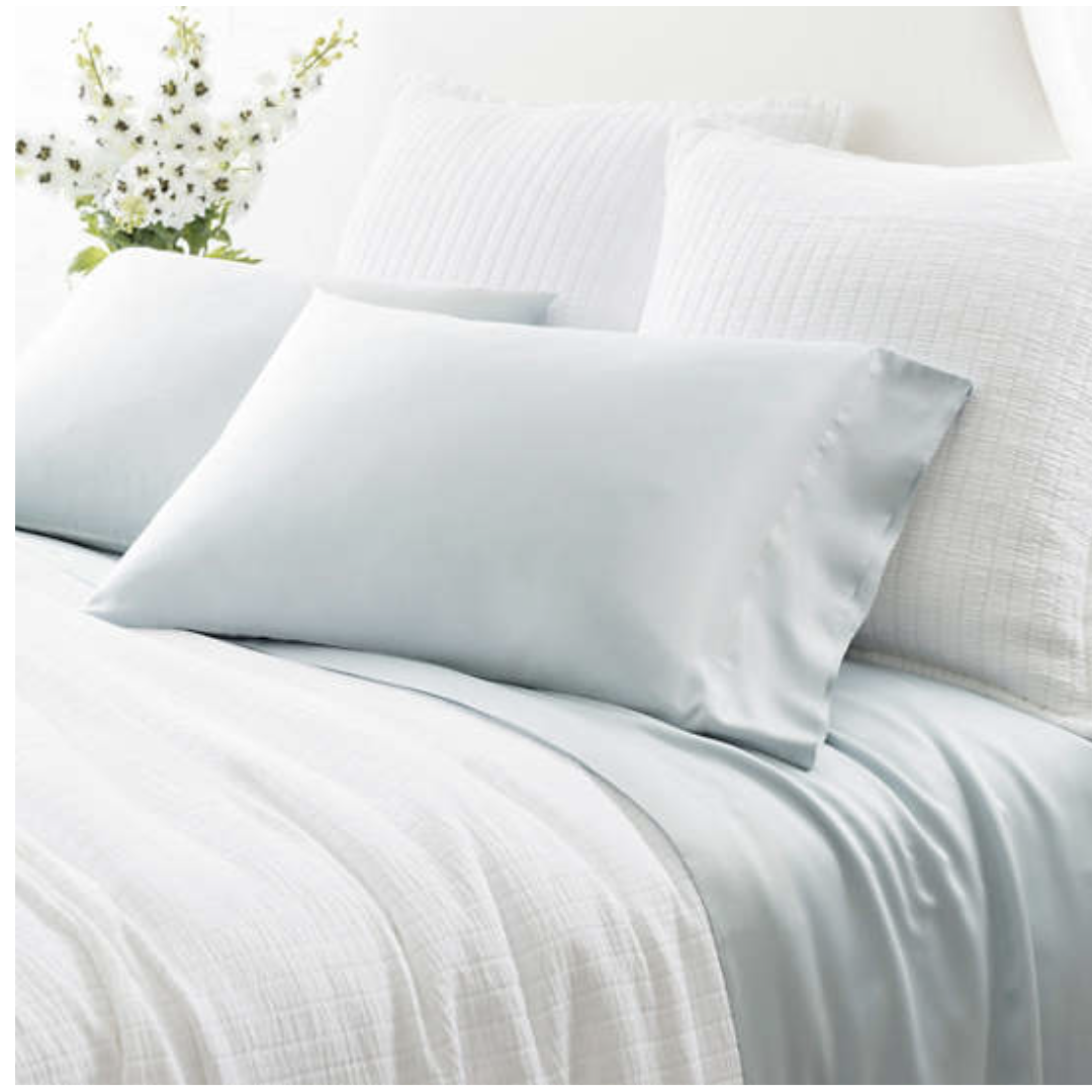 Pine Cone Hill Robins Egg Blue Silken Solid Sheet Set