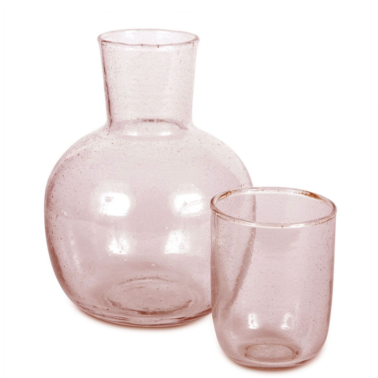 Pale Rose Carafe & Glass Set