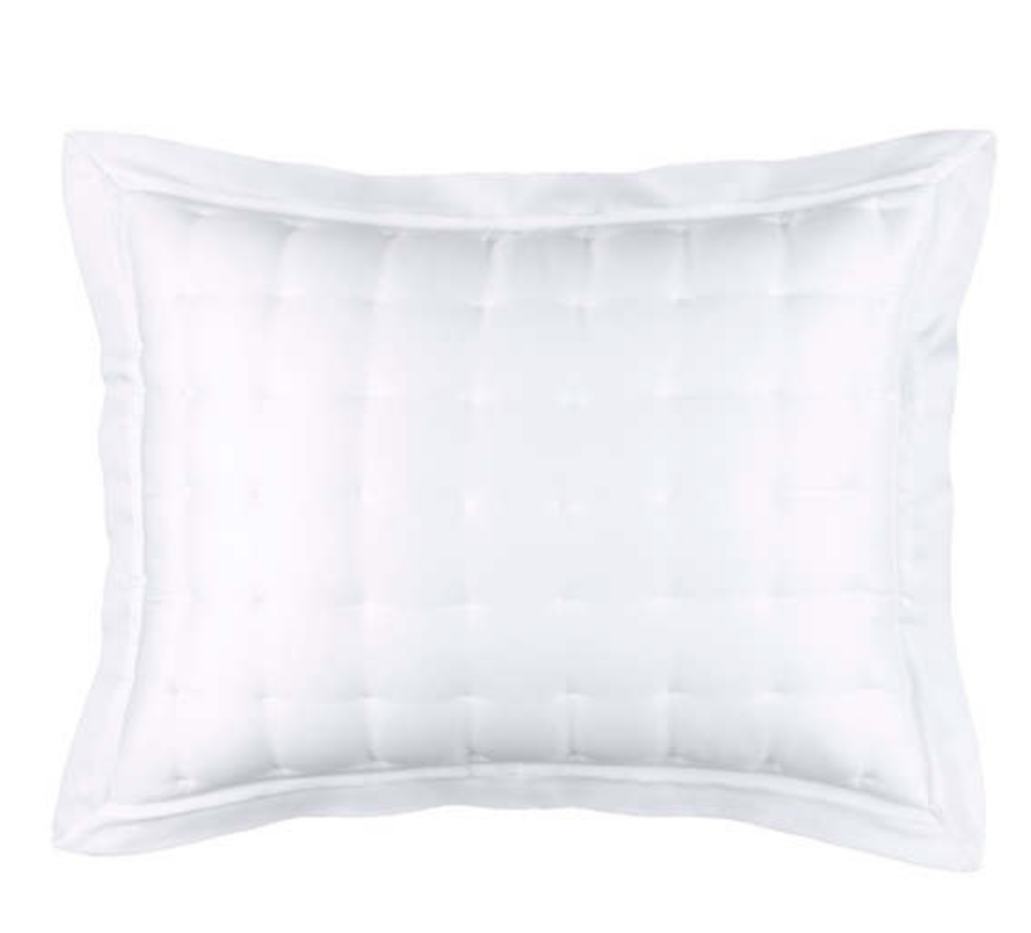 Pine Cone Hill White Silken Solid Puff Sham