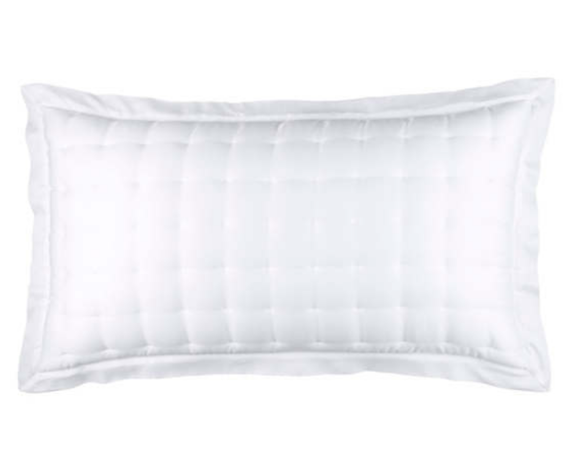 Pine Cone Hill White Silken Solid Puff Sham
