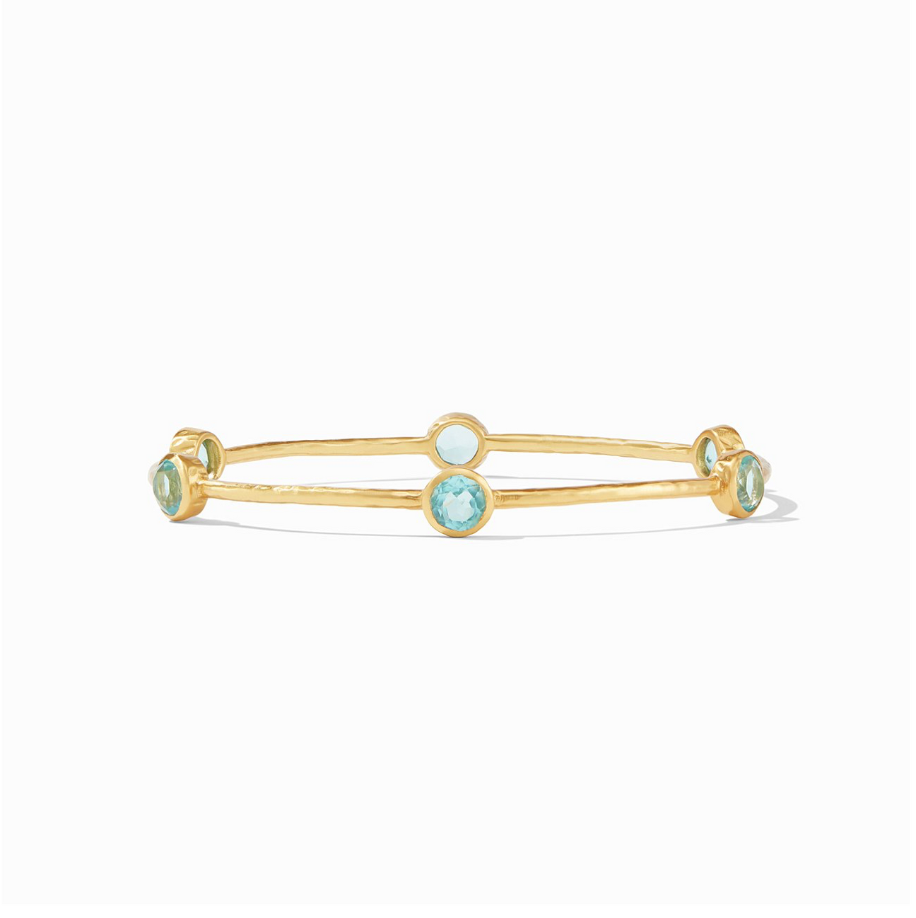 Julie Vos Milano Bangle Gold Bahamian Blue