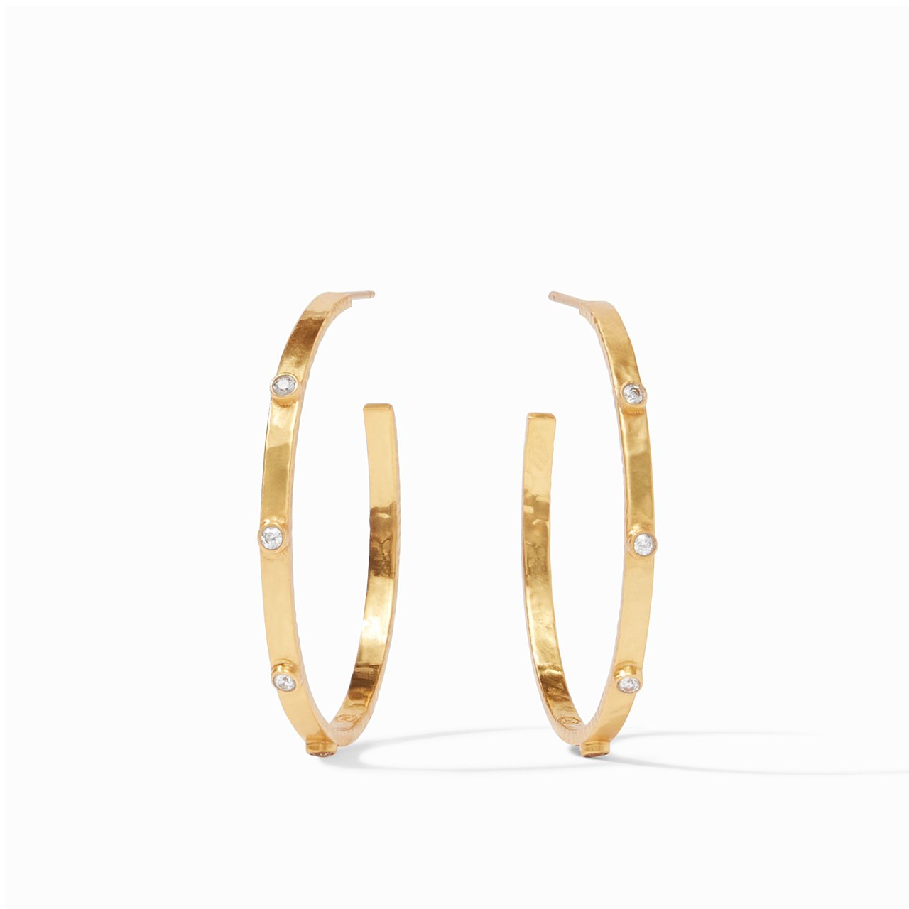 Julie Vos Crescent Stone Hoop, Cubic Zirconia