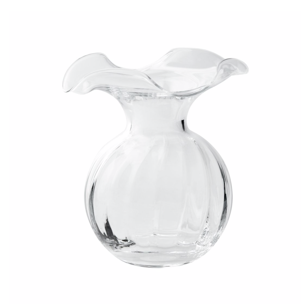 VIETRI Hibiscus Clear Glass Vase, Small