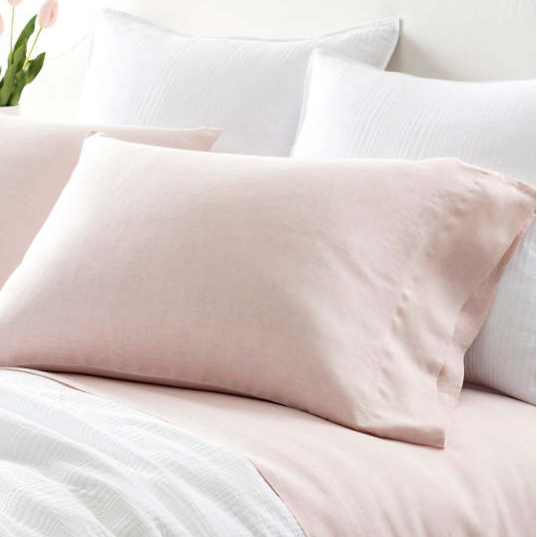 Pine Cone Hill Lush Linen Slipper Pink Pillowcases