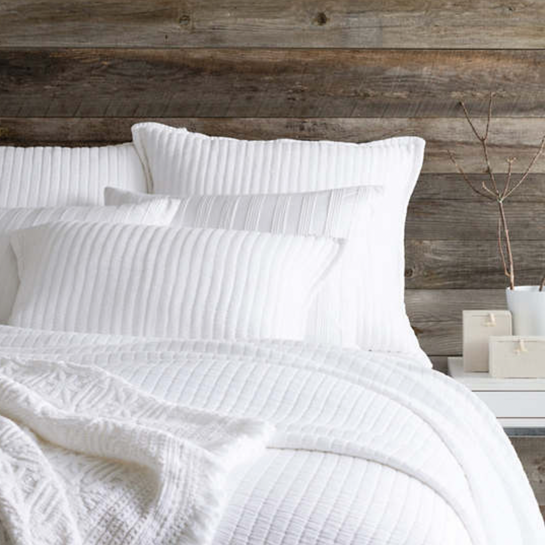 Pine Cone Hill Boyfriend White Matelasse Coverlet