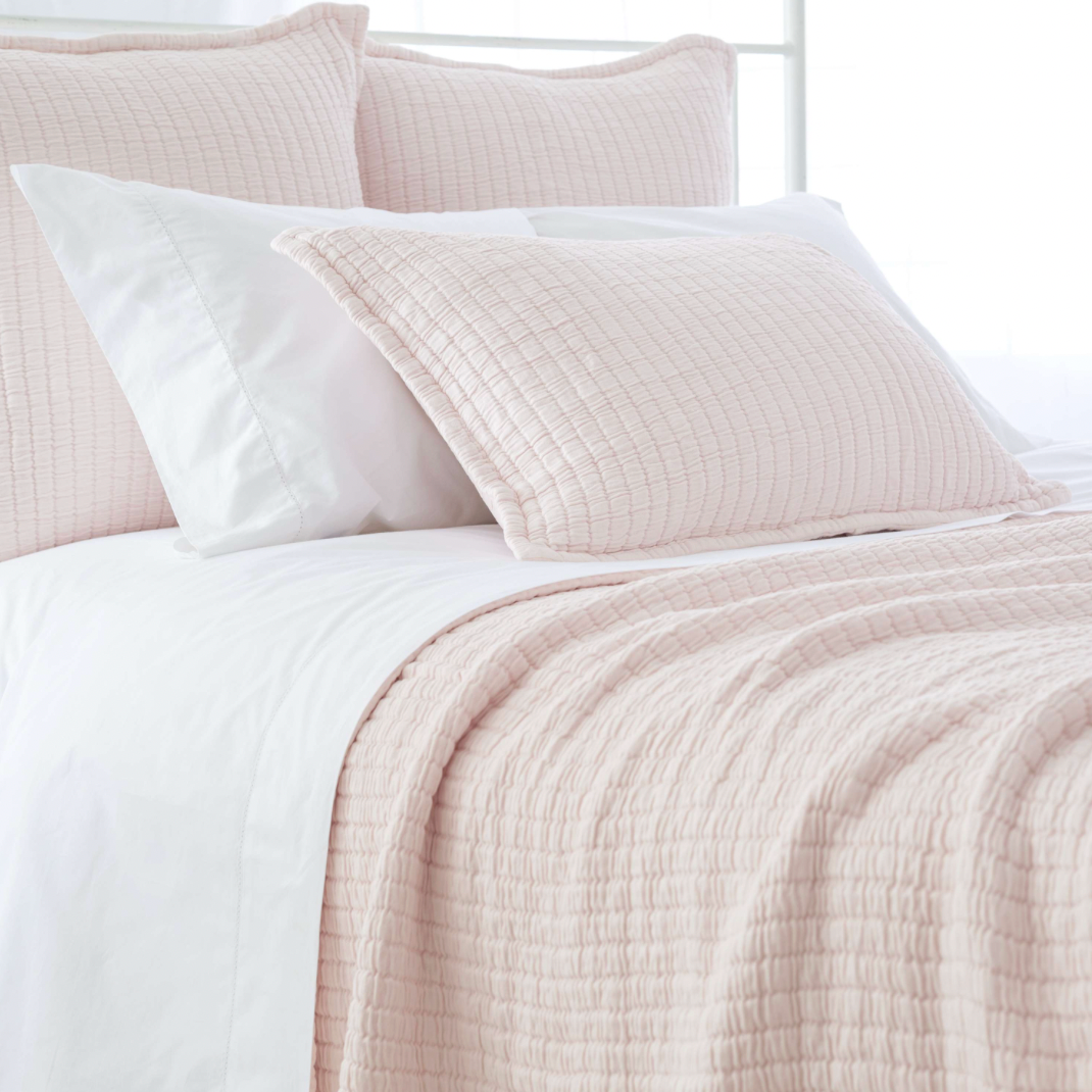 Pine Cone Hill Boyfriend Slipper Pink Matelasse Sham