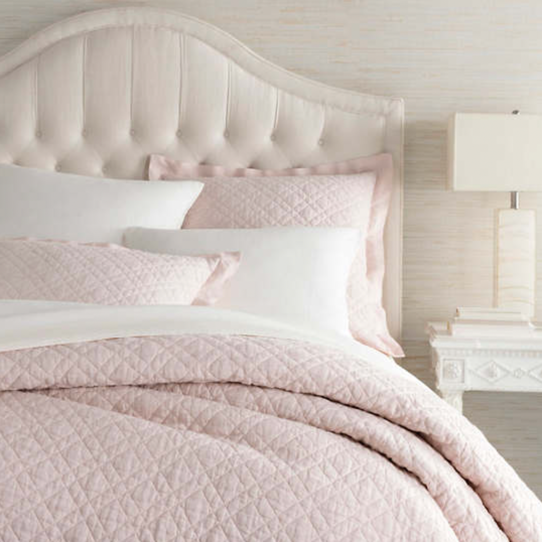 Pine Cone Hill Washed Linen Slipper Pink Quilt