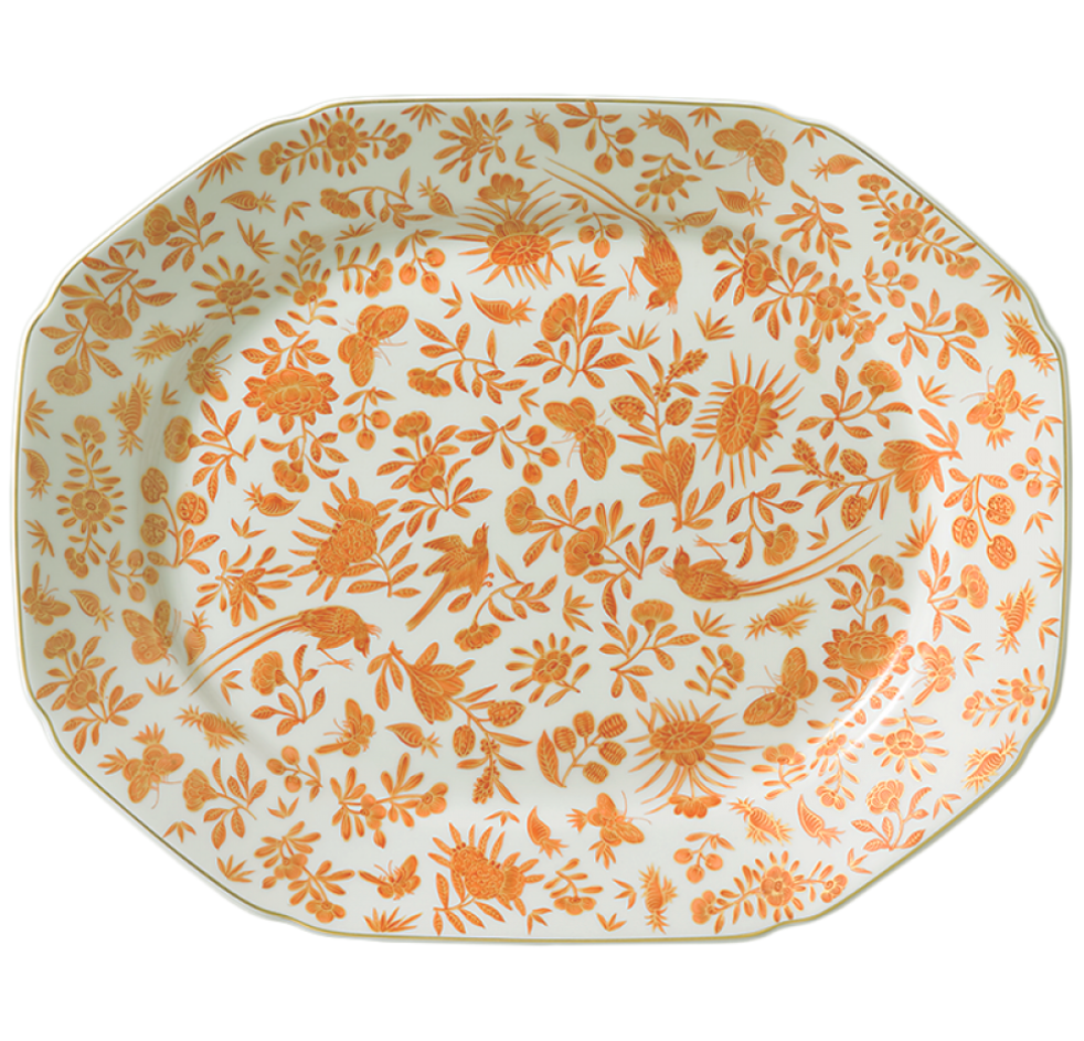 Mottahedeh Sacred Bird & Butterfly Octagonal Platter