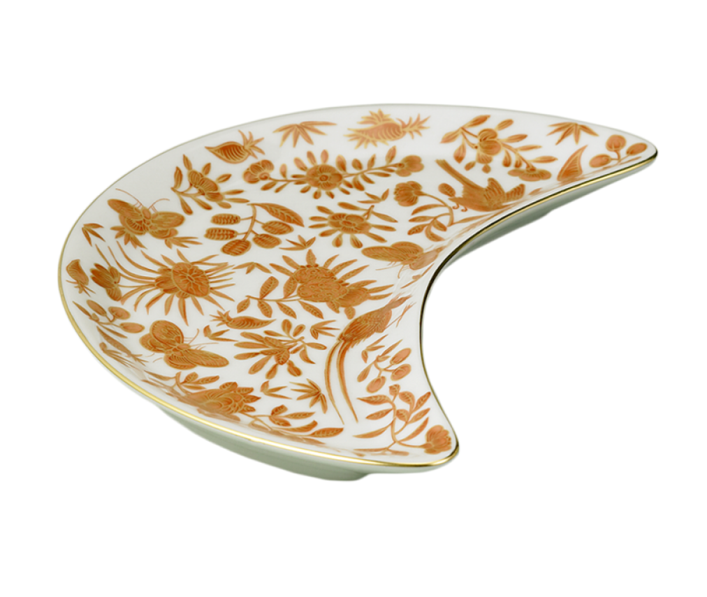 Mottahedeh Sacred Bird & Butterfly Crescent Salad Plate