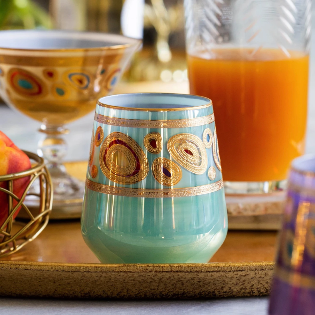 VIETRI Regalia Stemless Wine Glasses