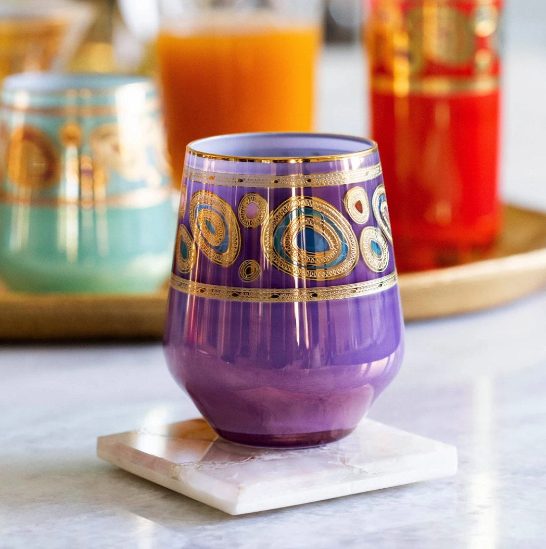 VIETRI Regalia Stemless Wine Glasses