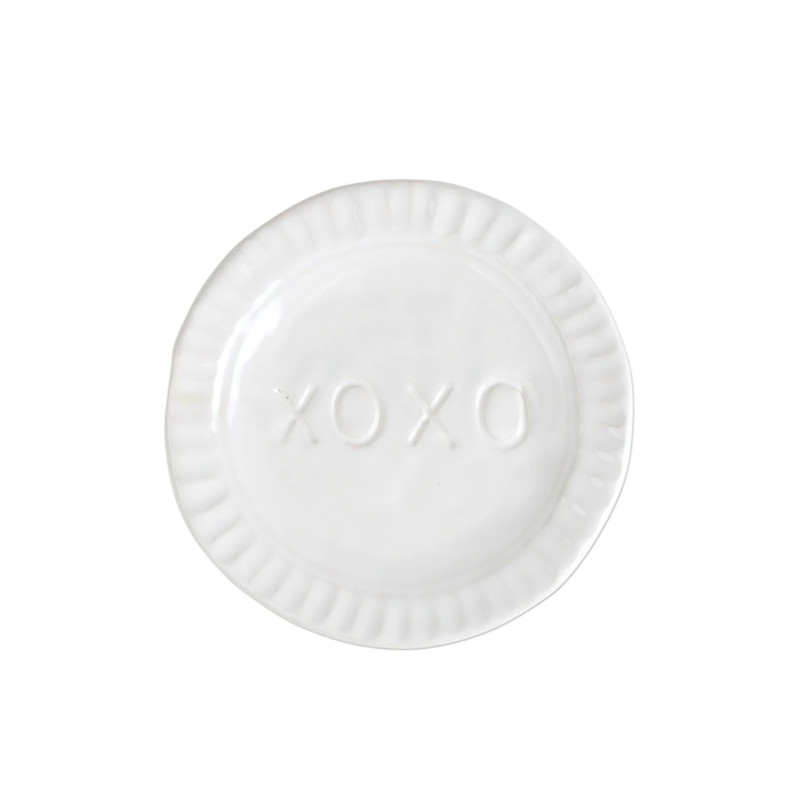 VIETRI Pietra Serena XOXO Trinket Plate