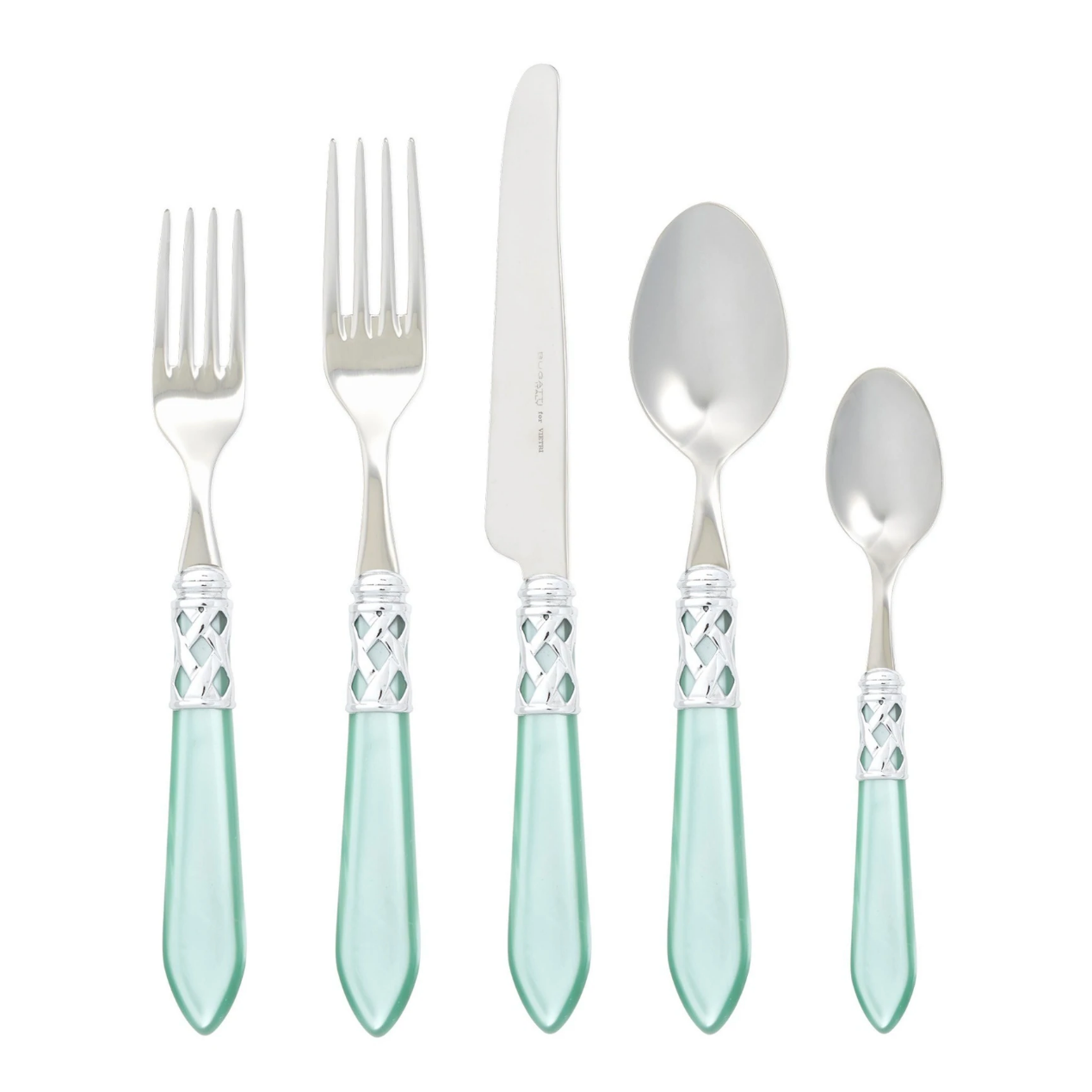 VIETRI Aladdin Brilliant & Aqua Five-Piece Place Setting