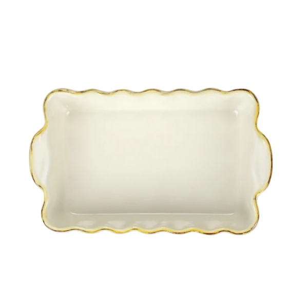 VIETRI Cappuccino Rectangular Small Italian Baker