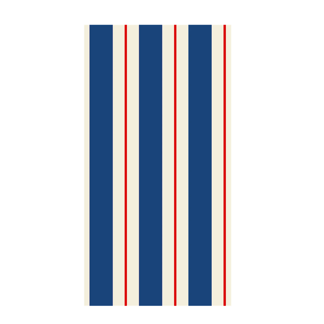 Navy & Red Awning Stripe Guest Paper Napkins, Set of 16