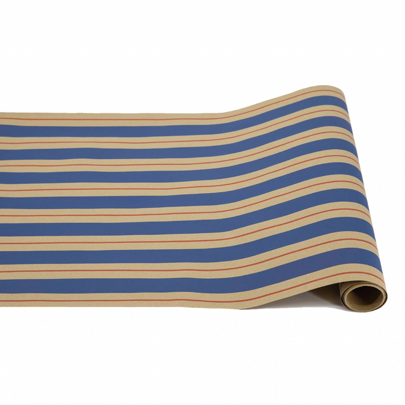 Kraft Navy & Red Awning Stripe Table Runner
