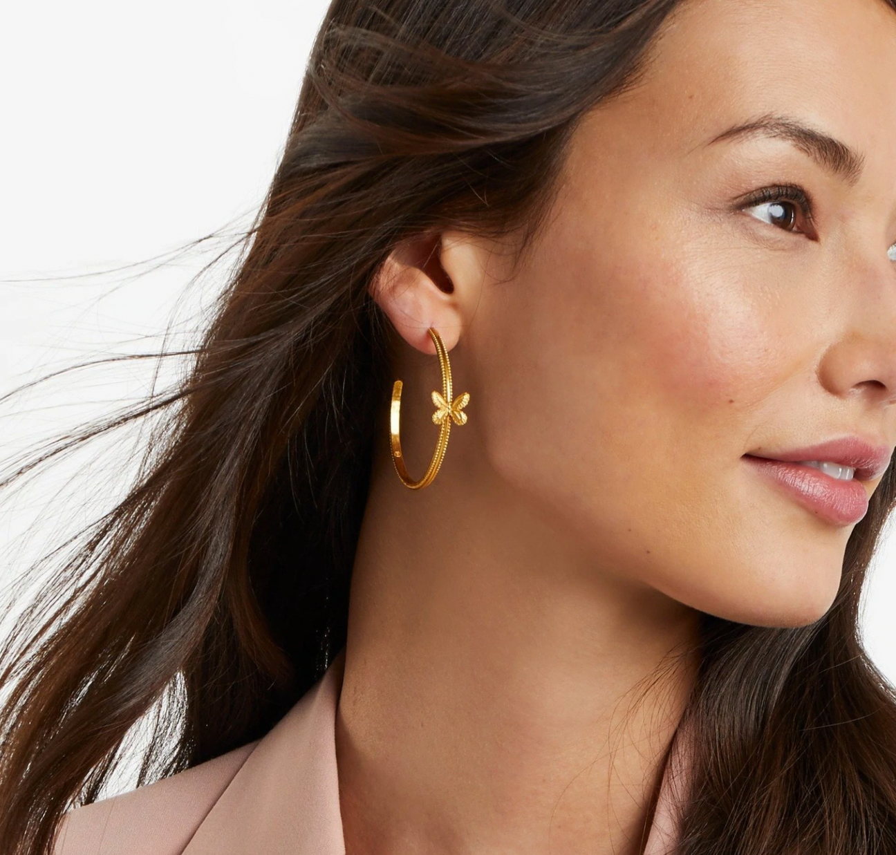 Julie Vos Butterfly Hoop Gold