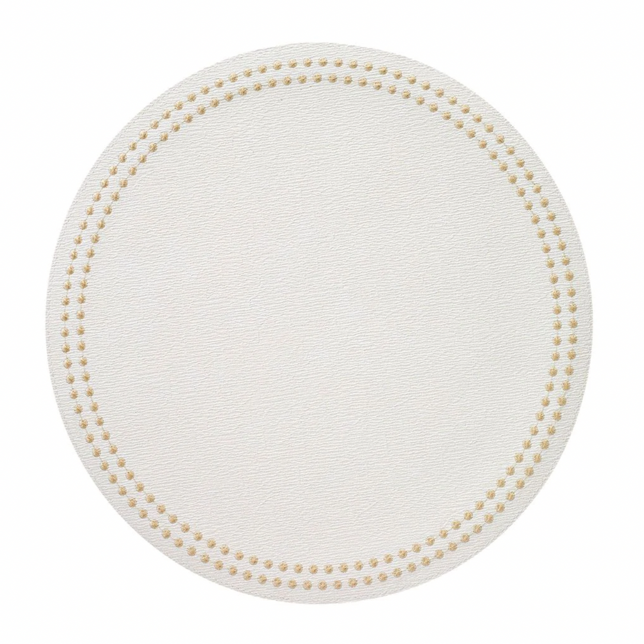 Antique White / Gold Pearls Washable Placemat