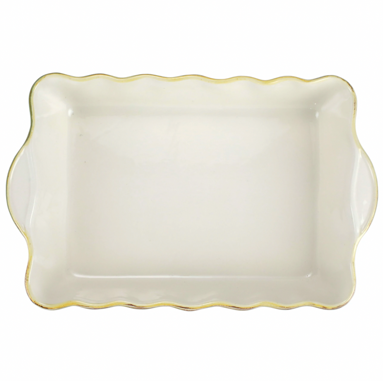 VIETRI WOM Green Rectangular Large Italian Baker