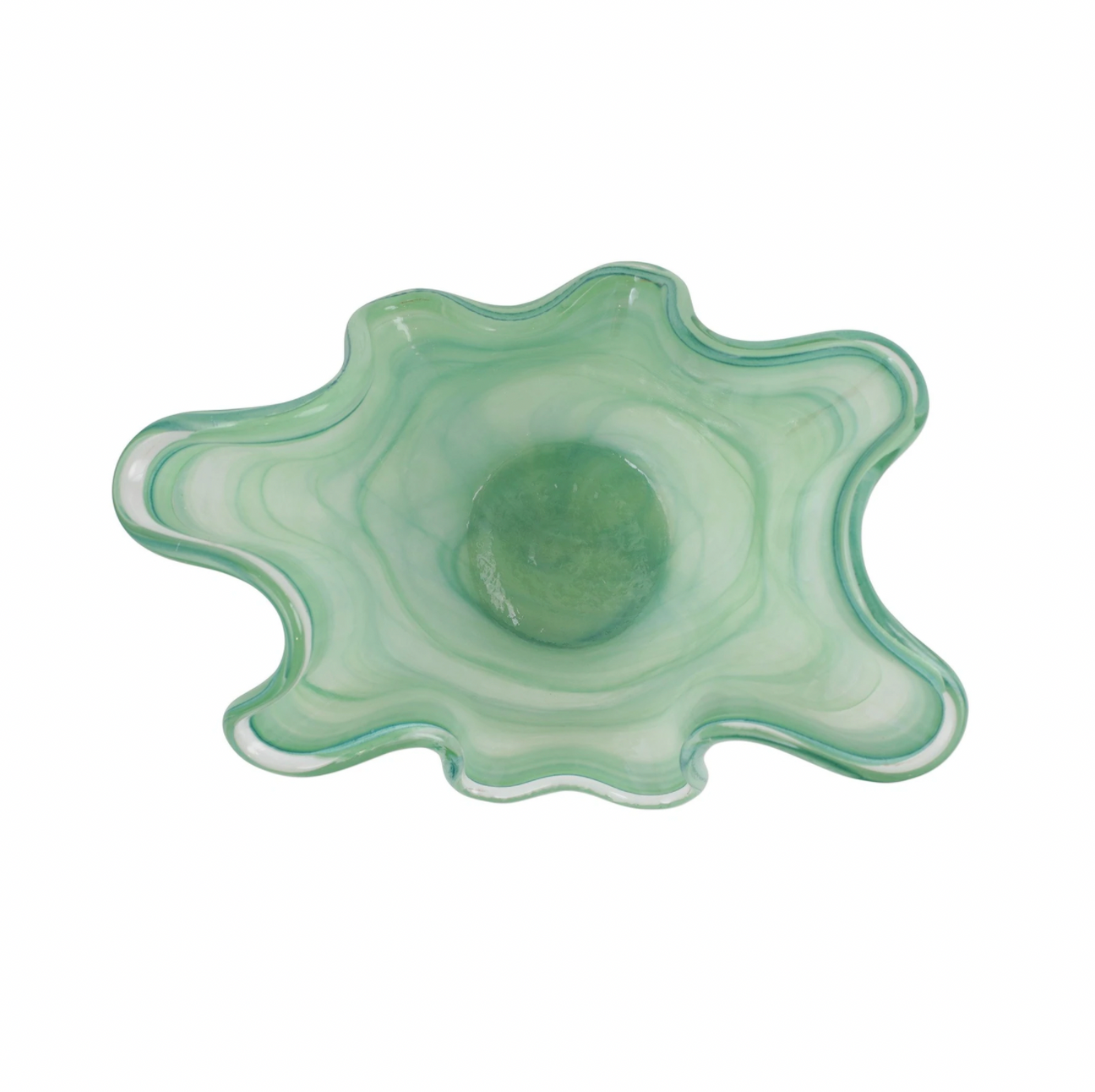VIETRI Onda Glass Medium Bowl, Green