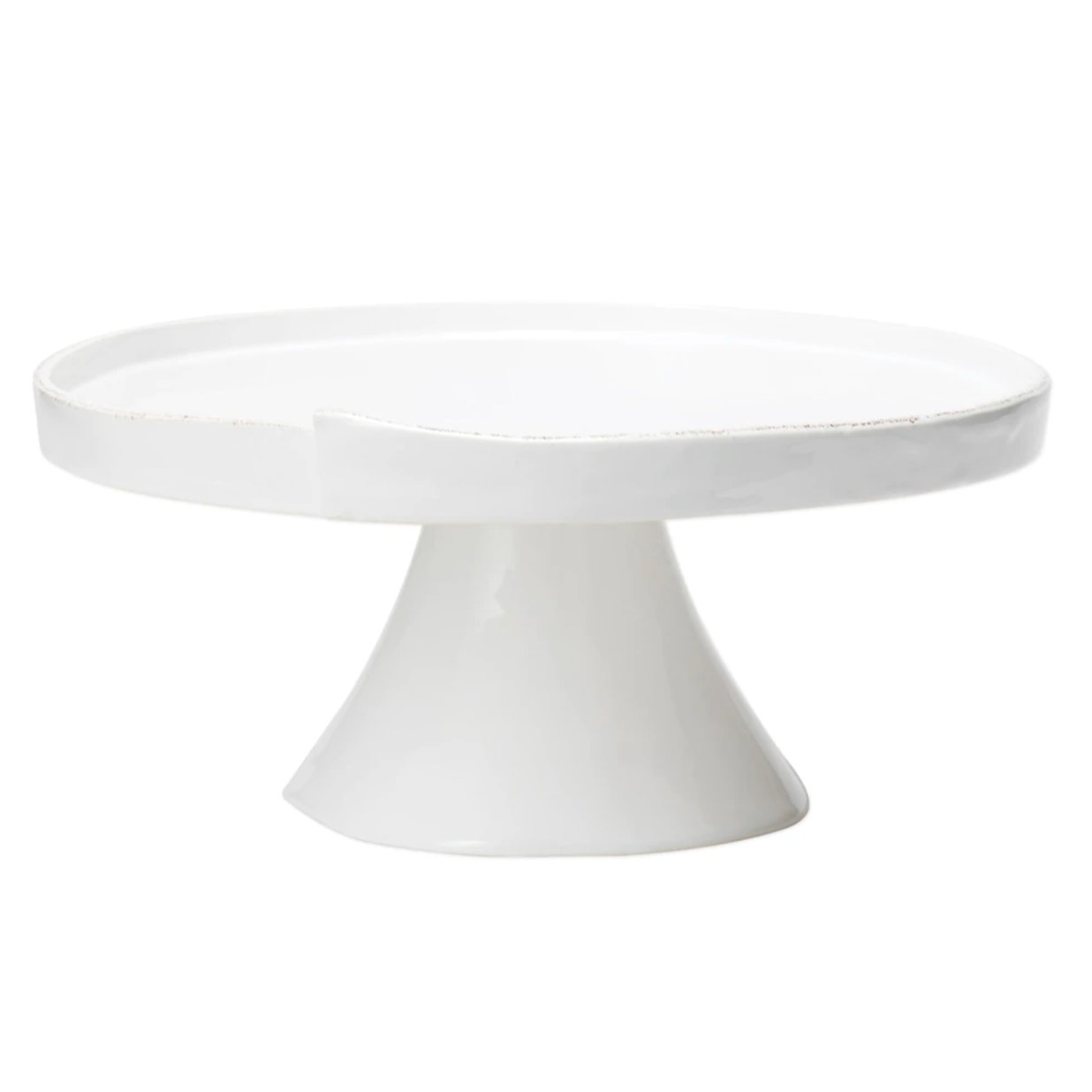 VIETRI Lastra White Large Cake Stand