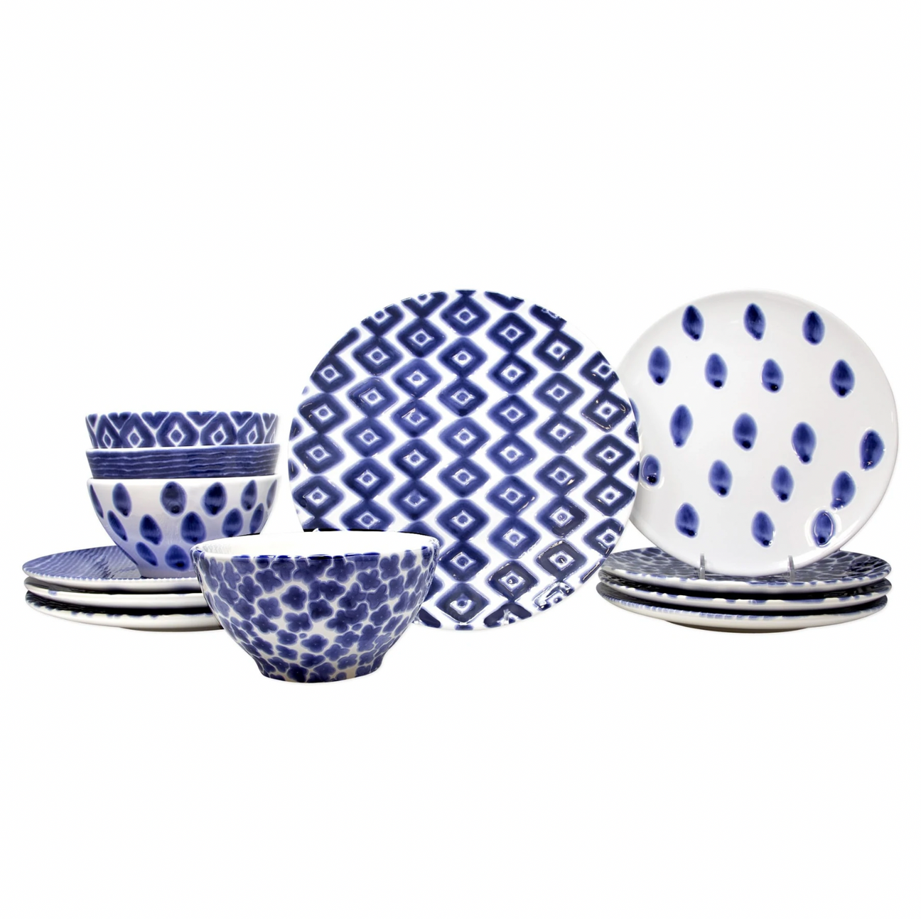VIETRI Santorini Assorted 12 Piece Place Setting