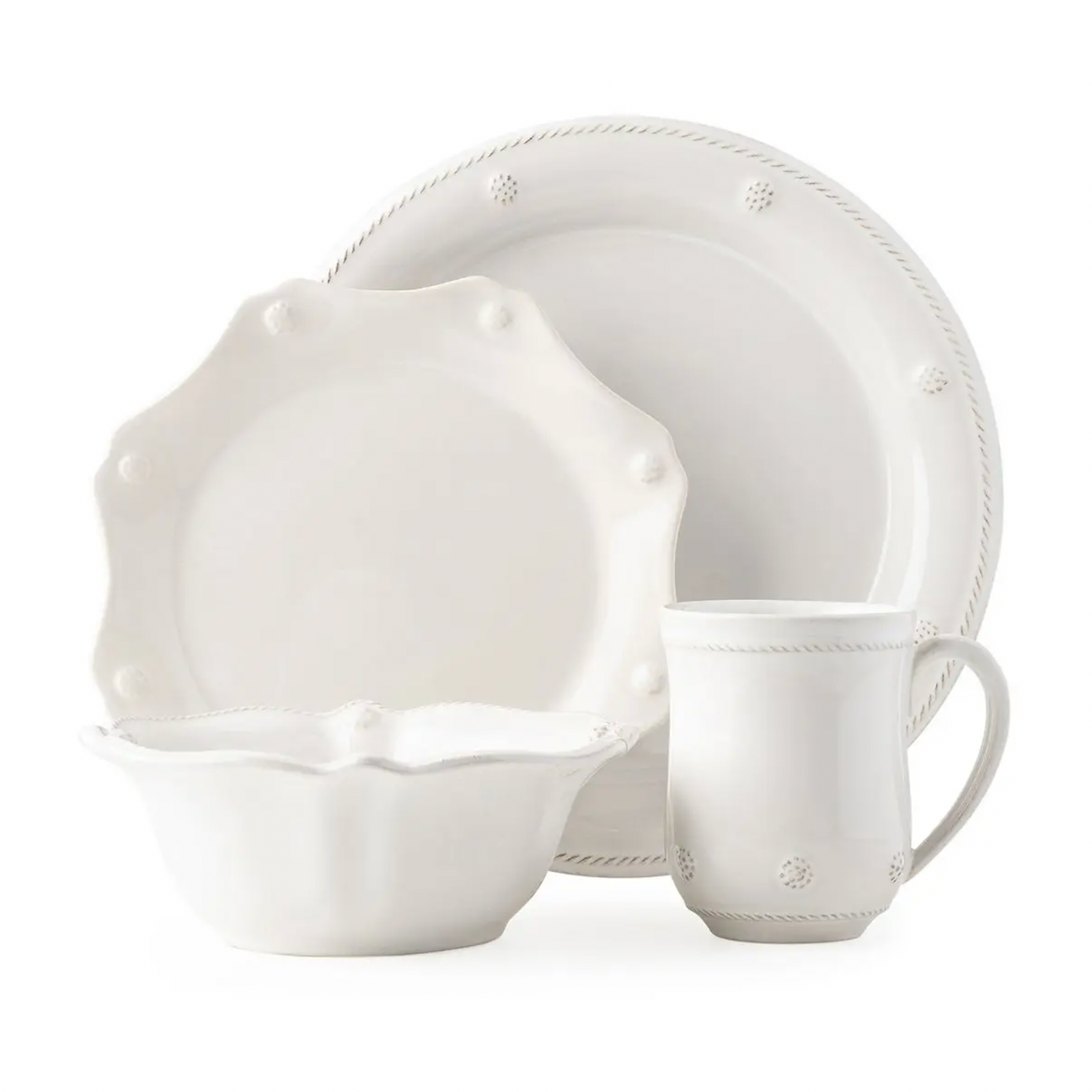 Juliska  Berry & Thread 4pc Setting w/ Mug - Whitewash