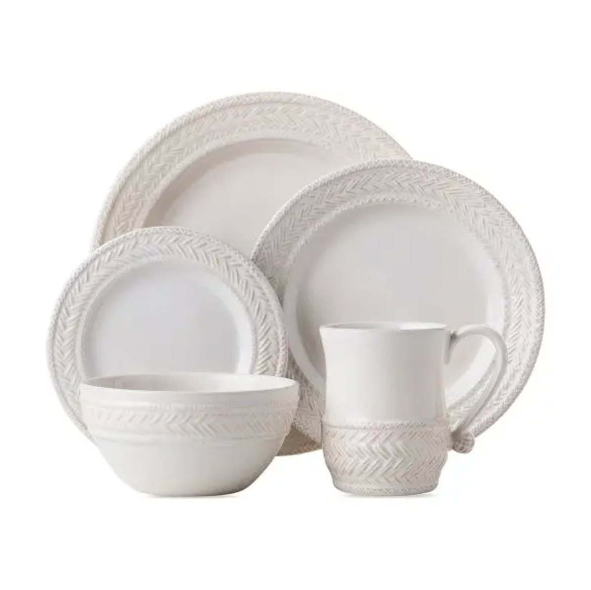 Juliska Le Panier 5 Piece Setting - Whitewash