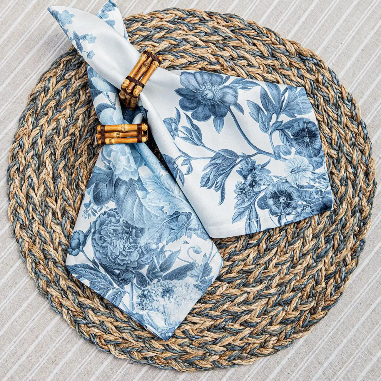 Juliska Chambray Woven Straw Placemat