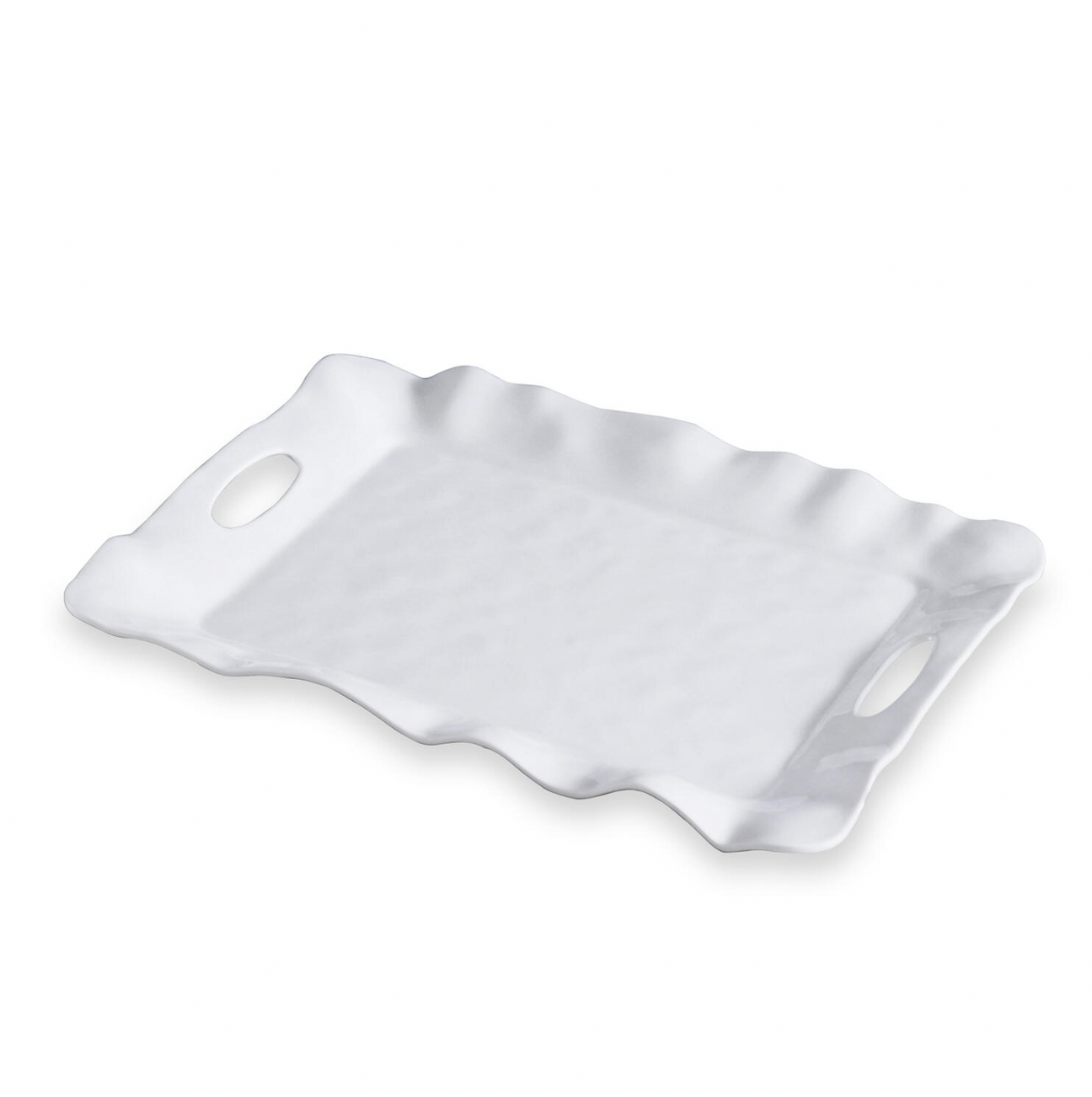 Beatriz Ball Melamine Havana Rectangular Tray with Handles