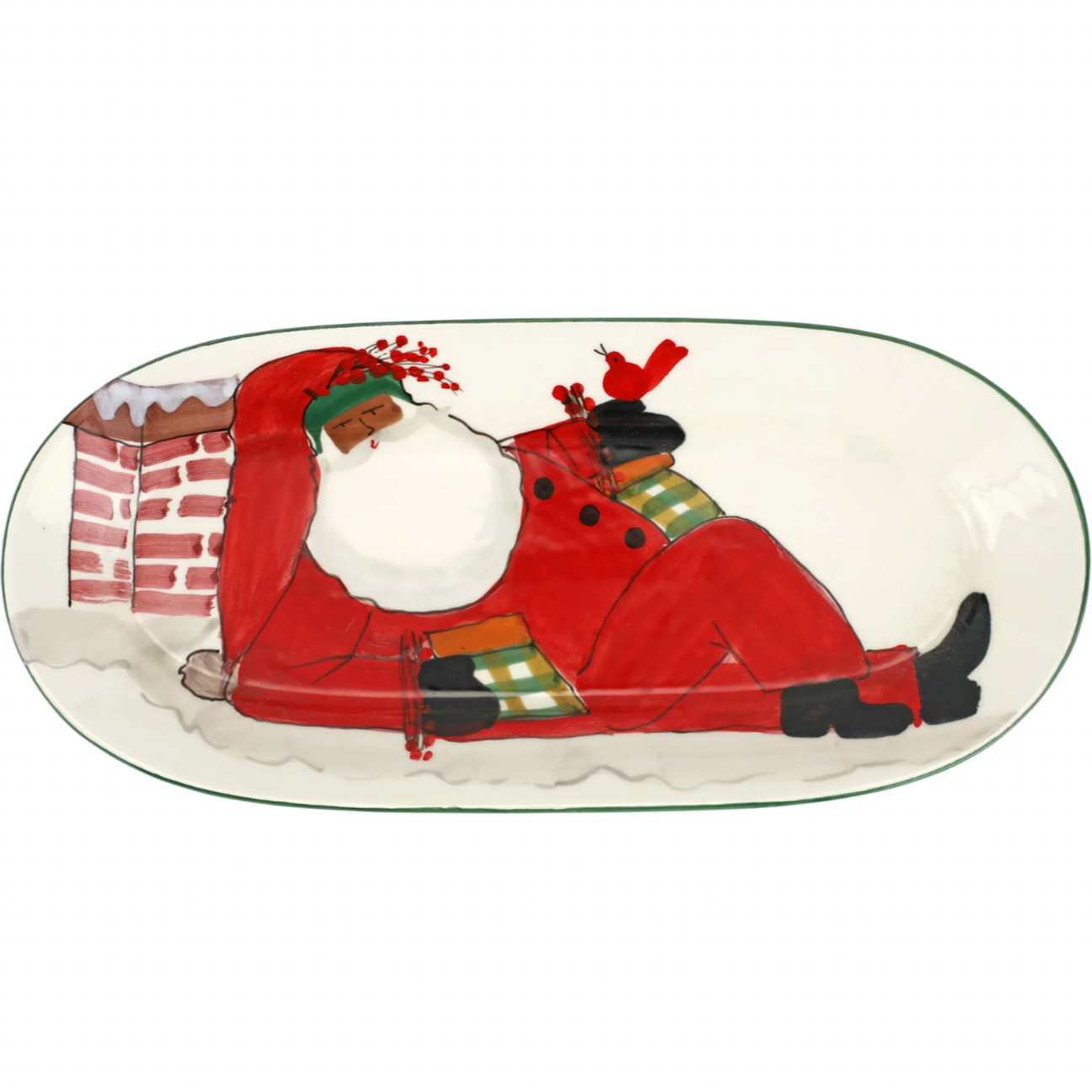 VIETRI Old St. Nick Multicultural Small Oval Platter *LAST CHANCE*