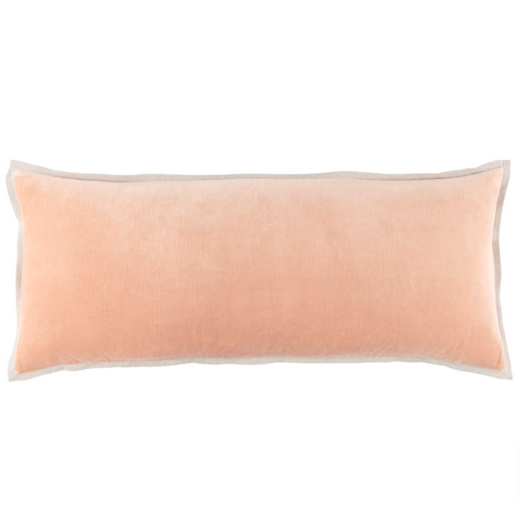 Gehry Velvet/Linen Decorative Pillow, Nude