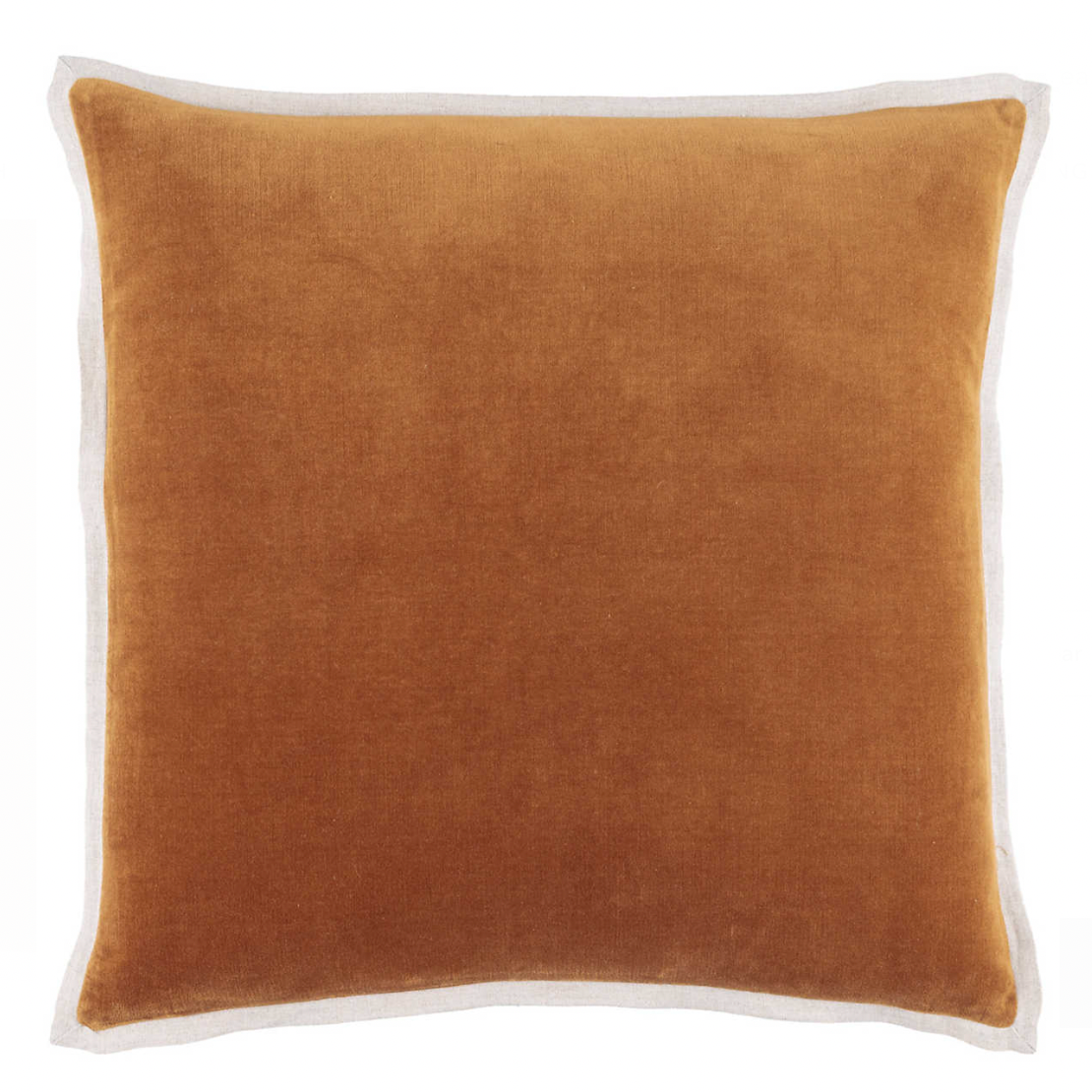 Gehry Velvet/Linen Square Decorative Pillow, Caramel