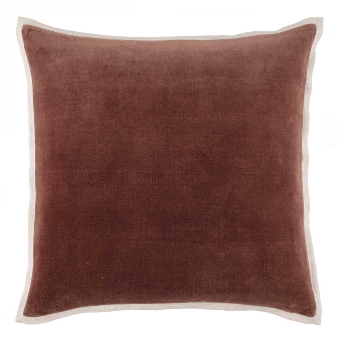 Gehry Velvet/Linen Square Decorative Pillow, Russet