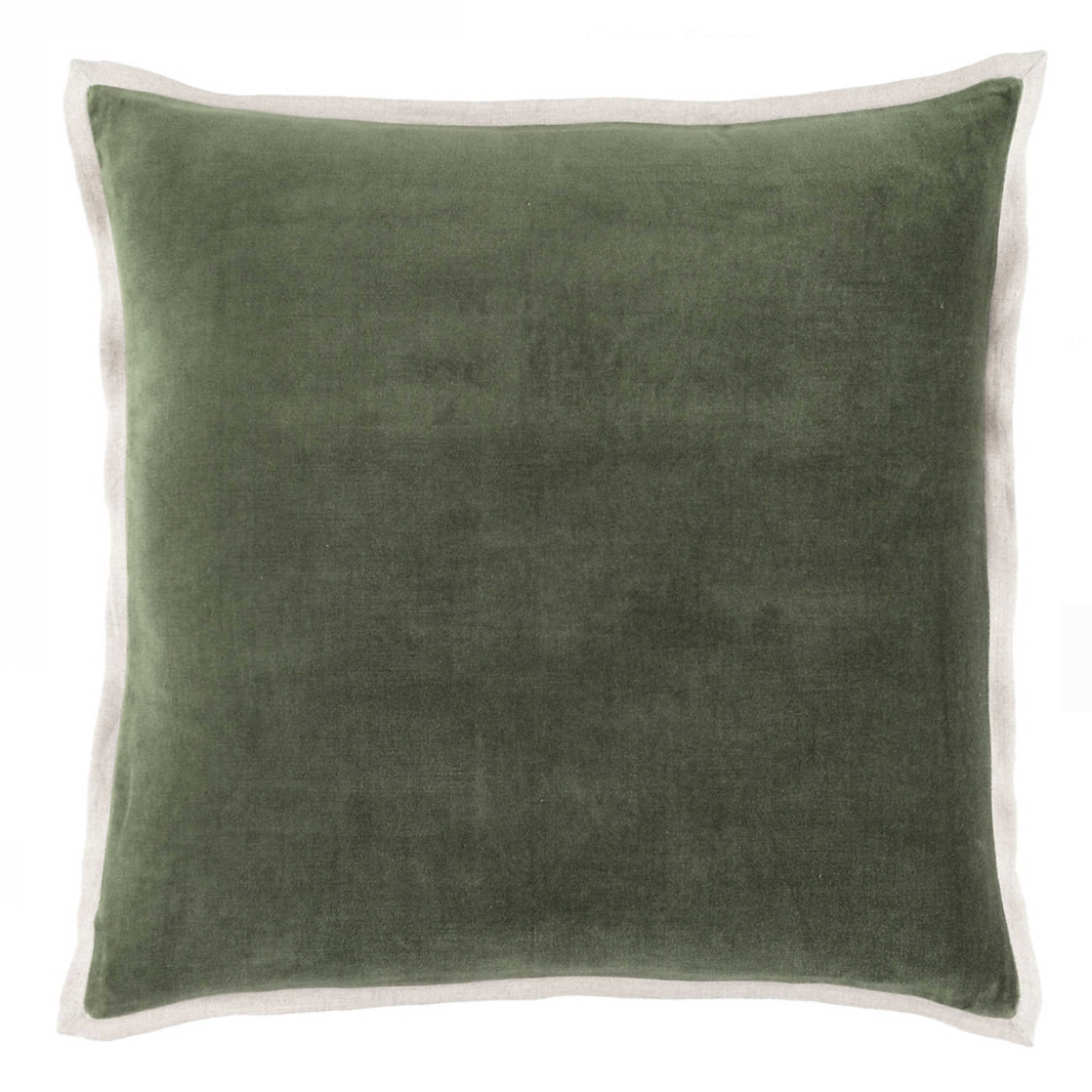 Gehry Velvet/Linen Square Decorative Pillow, Sage