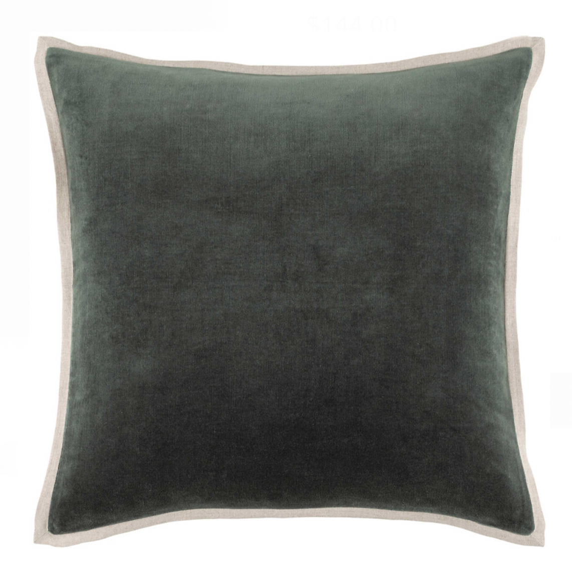 Gehry Velvet/Linen Square Decorative Pillow, Everglade
