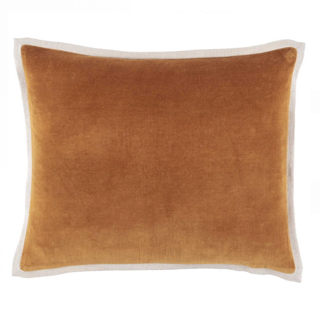 Gehry Velvet/Linen Lumbar Decorative Pillow, Caramel