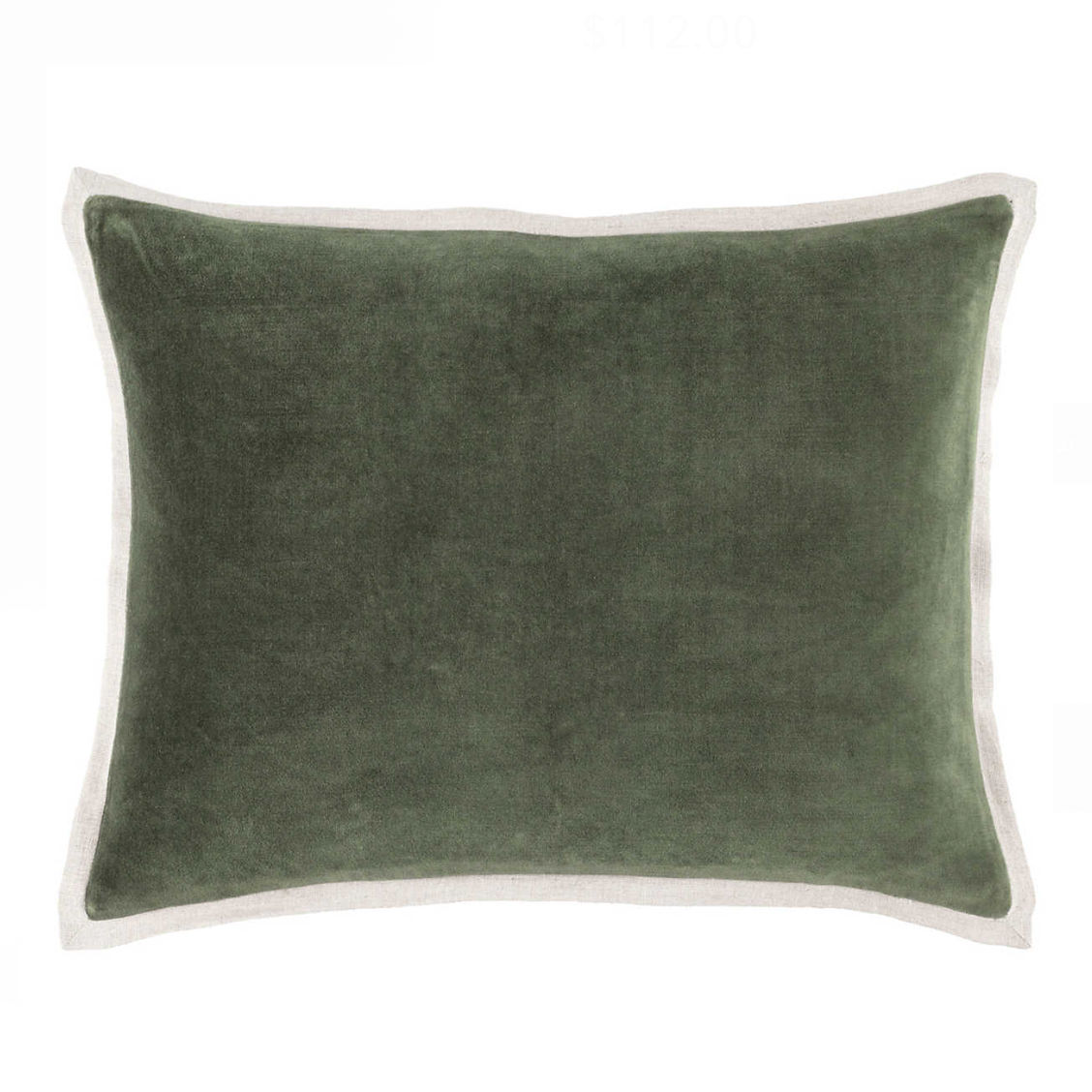 Gehry Velvet/Linen Lumbar Decorative Pillow, Sage