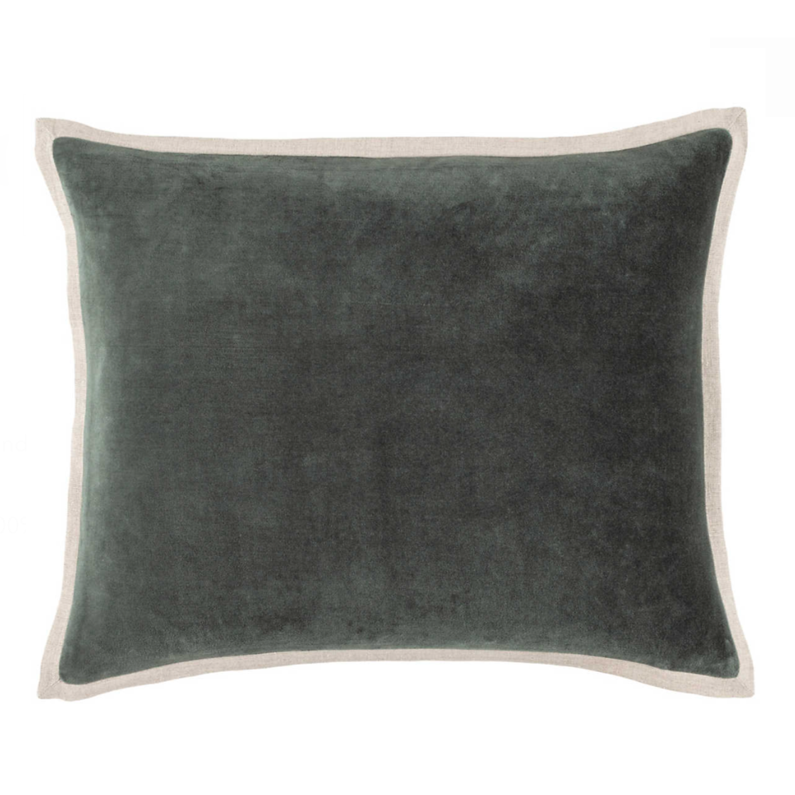 Gehry Velvet/Linen Lumbar Decorative Pillow, Everglade