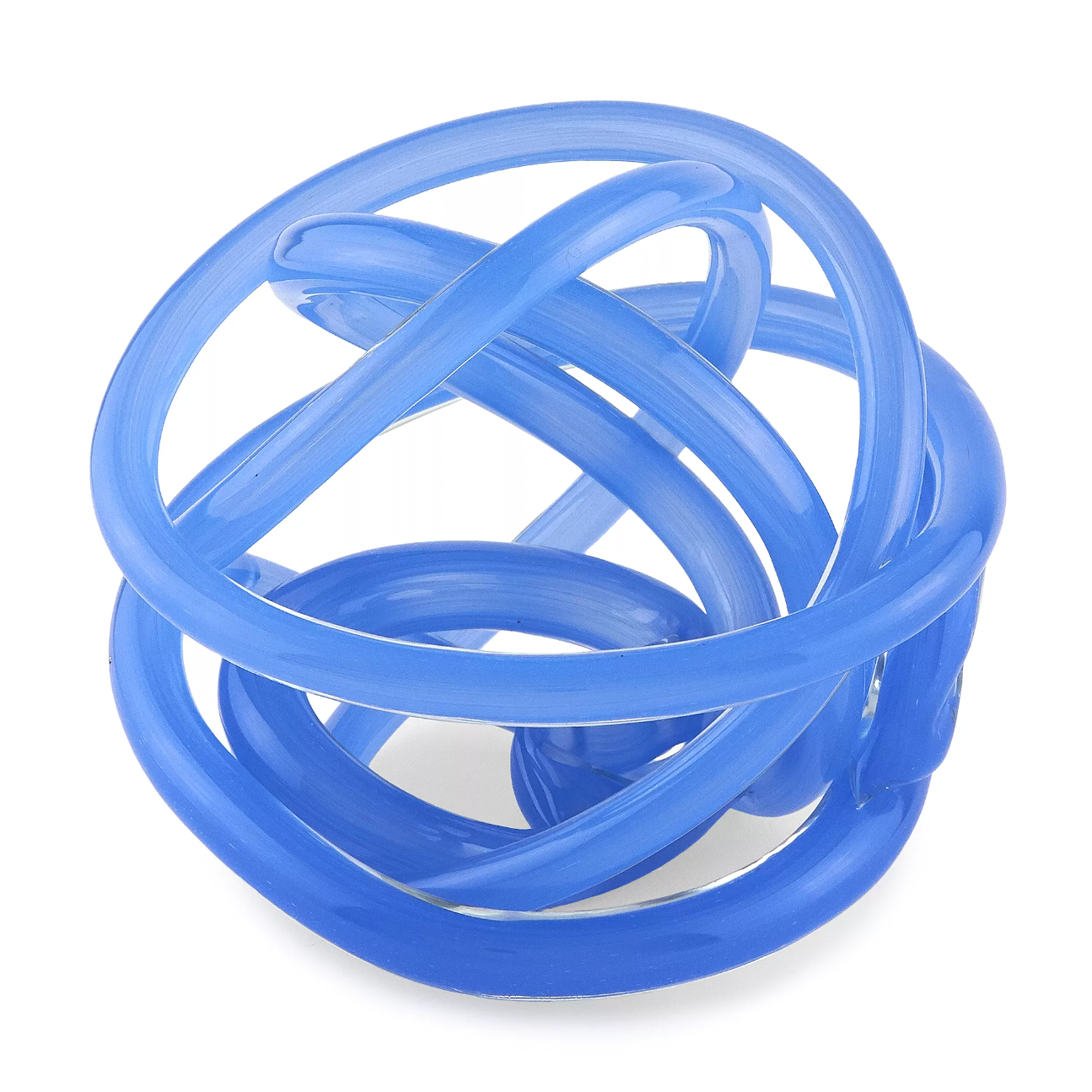 Handblown Glass Knot, Blue