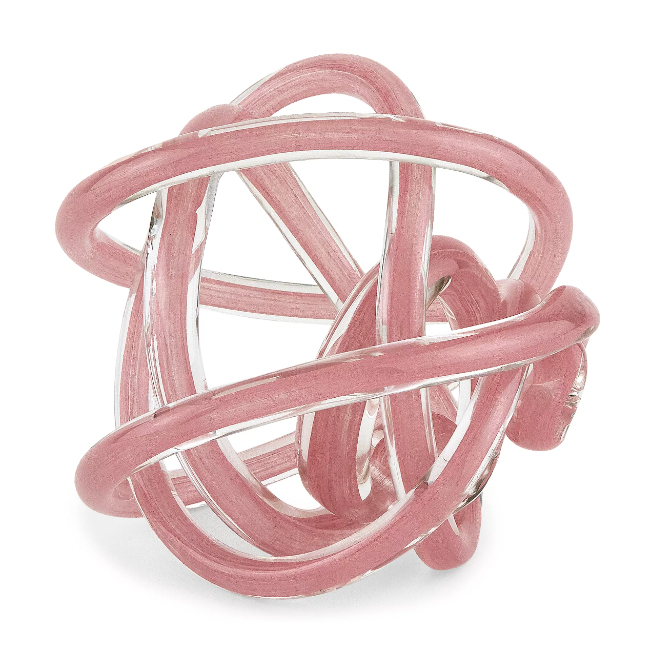 Handblown Glass Knot, Pink