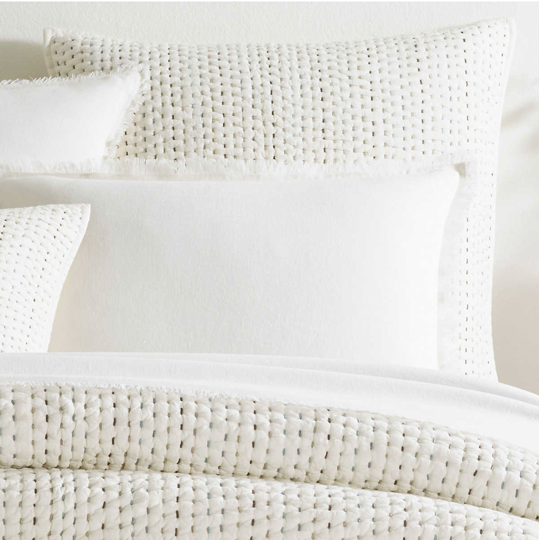 Annie Selke Taft Neutral Quilted Sham