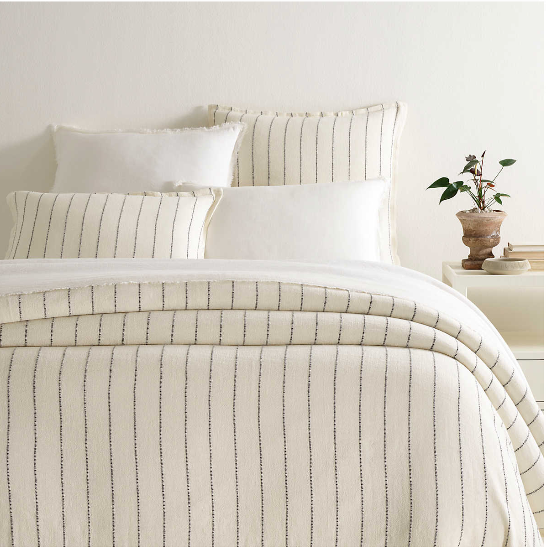 Annie Selke Leigh Linen Iron Duvet Cover