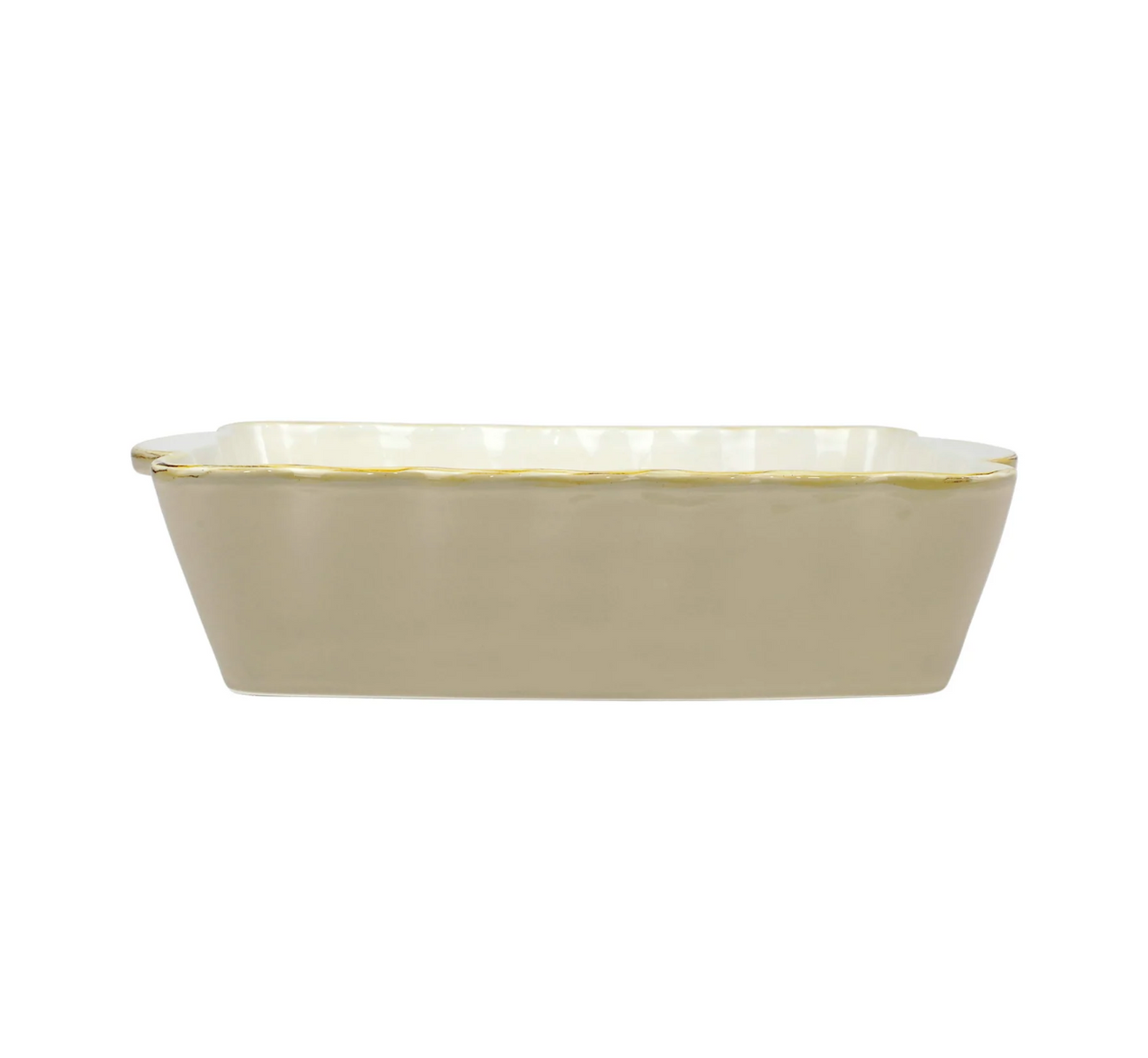 VIETRI Cappuccino Rectangular Medium Italian Baker