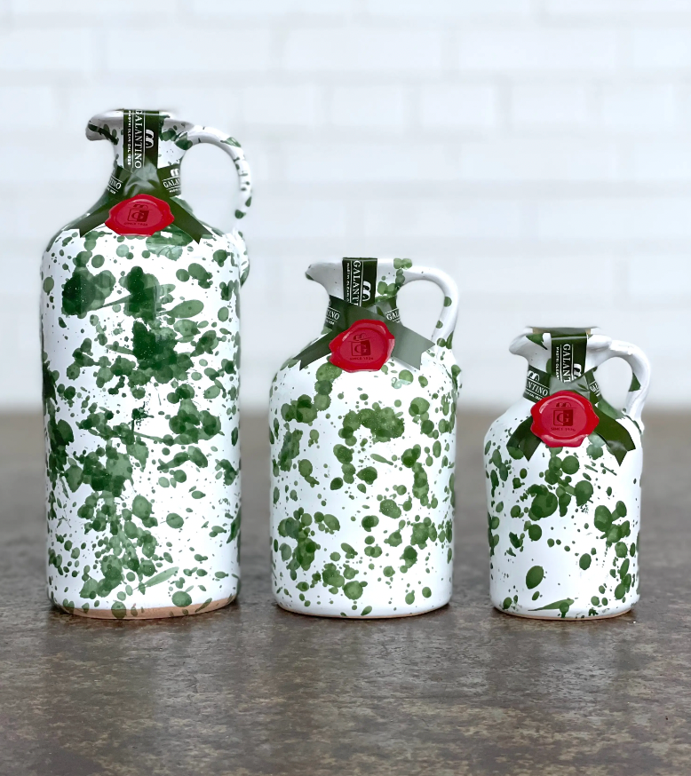 Splatter Green Extra Virgin Olive Oil Cruet