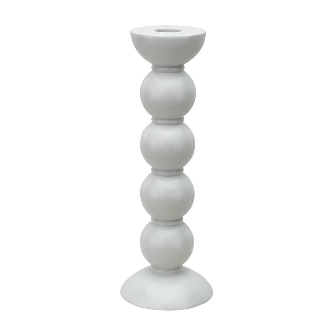 White Bobbin Candlestick, Tall