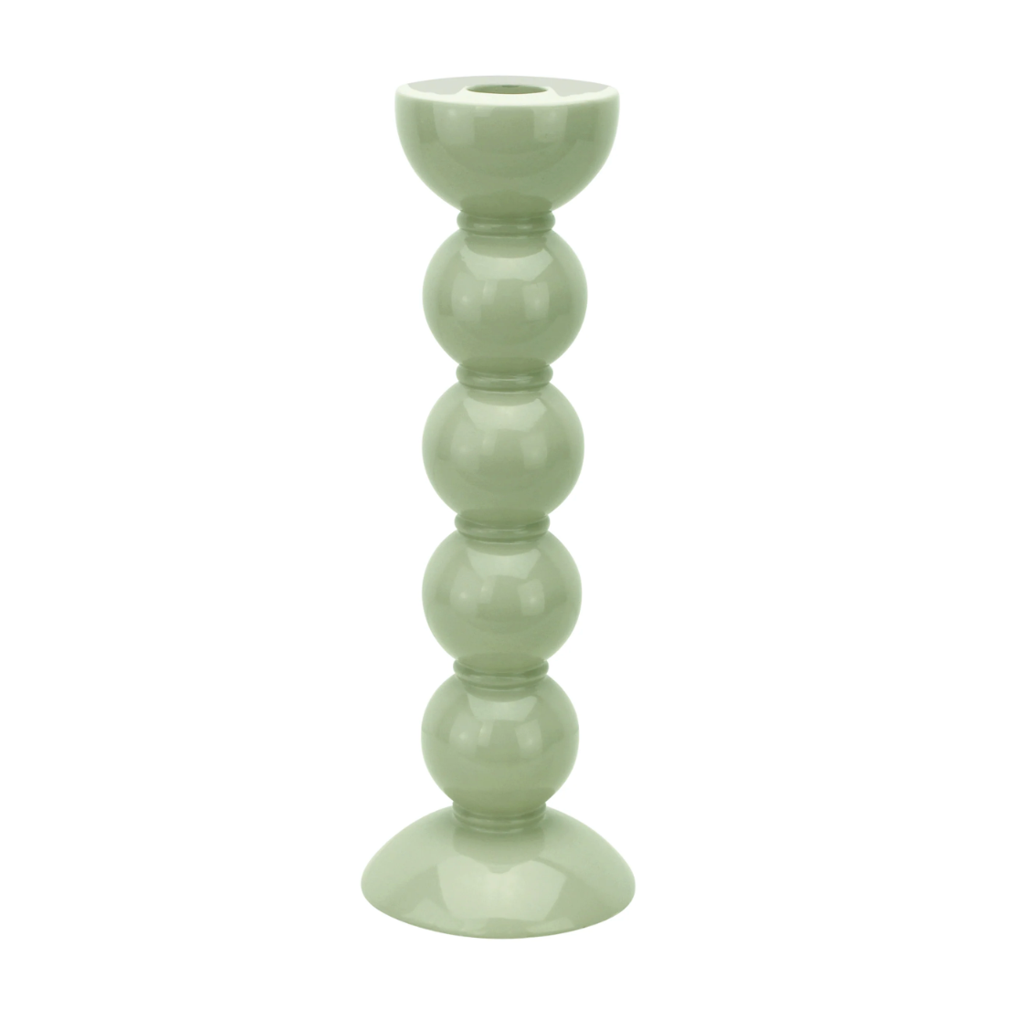 Sage Bobbin Candlestick, Tall