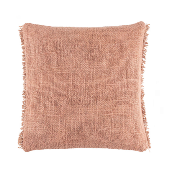 Griffin Linen Square Decorative Pillow, Nude