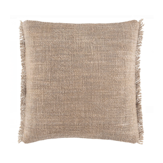 Griffin Linen Square Decorative Pillow, Stone