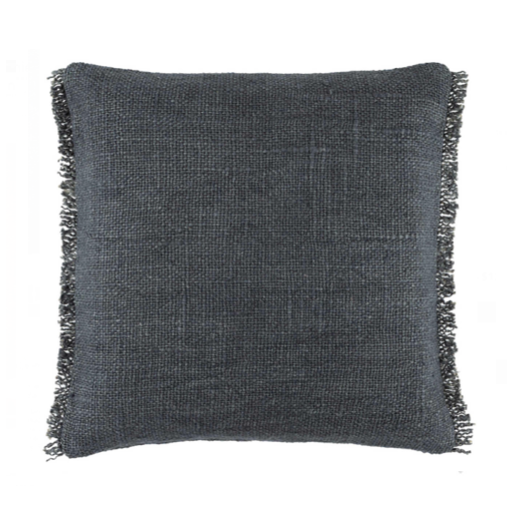 Griffin Linen Square Decorative Pillow, Granite